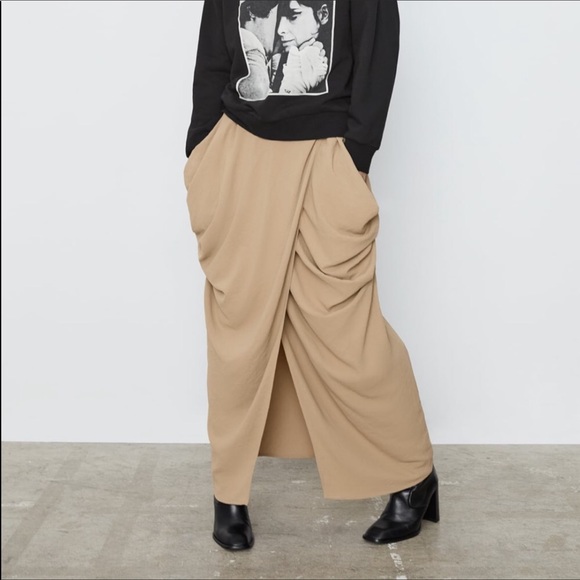 NWT Zara Draped Wrap Skirt - Picture 9 of 12
